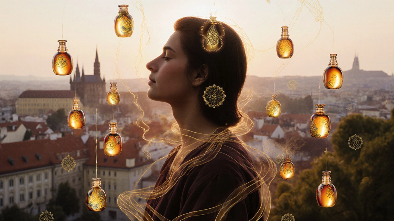 Tělo prochází energetickými kanály, zatímco teplé bylinné oleje pronikají do kůže.