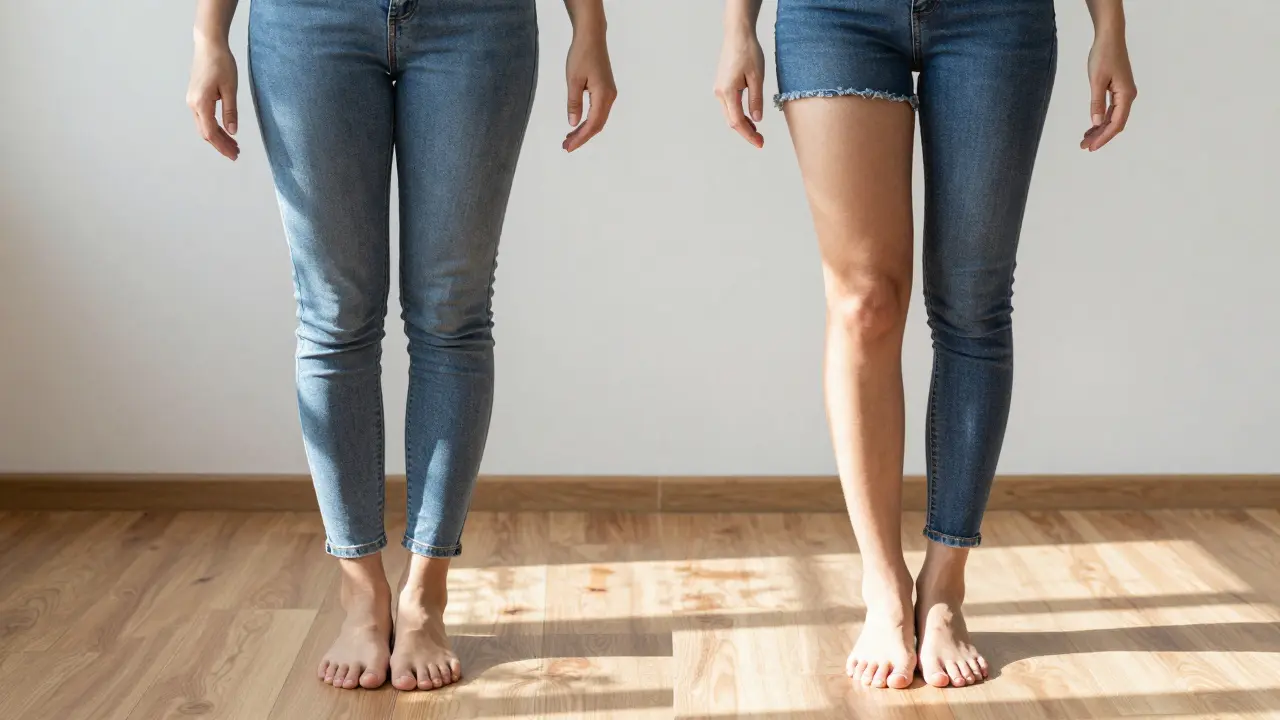 Žena v šatách s hladkou pokožkou, s jemným předpočtem a počtem.