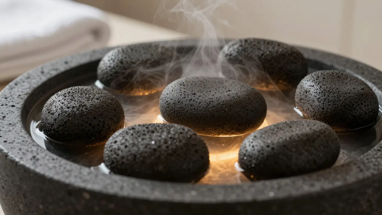 Masáž lávovými kameny: Jak funguje hloubkové prohřátí těla a mysli